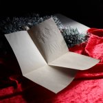 アンティーククリスマスカード｜USAヴィンテージ1940年代星条旗と雪景色