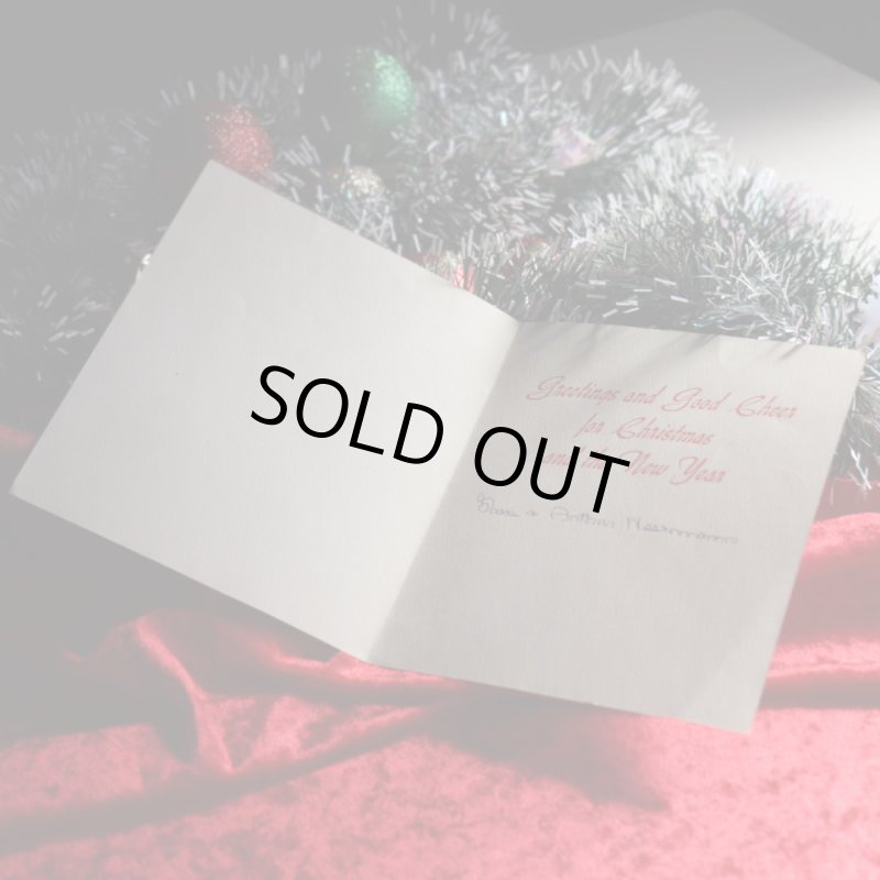 アンティーククリスマスカード｜USAヴィンテージ1940年代サンタクロースとオーナメント