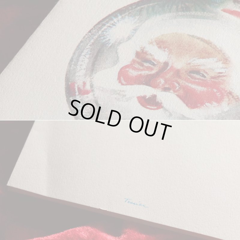 アンティーククリスマスカード｜USAヴィンテージ1940年代サンタクロースとオーナメント