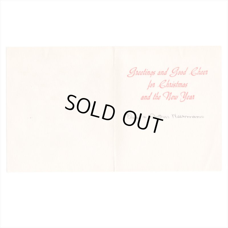 アンティーククリスマスカード｜USAヴィンテージ1940年代サンタクロースとオーナメント