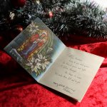 アンティーククリスマスカード｜歌を歌う天使達・聖母像アンティークカード