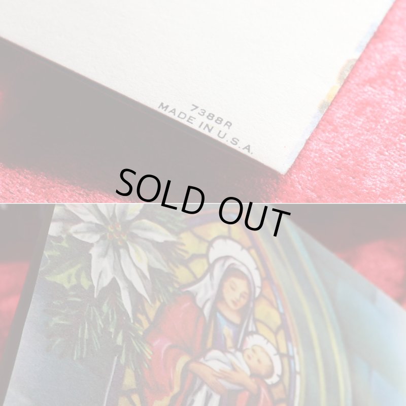 アンティーククリスマスカード|歌を歌う天使達・聖母像アンティークカード