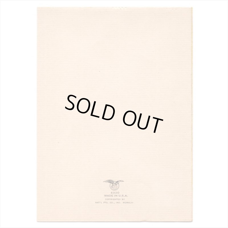 アンティーククリスマスカード|ポインセチアとクリスマスリースを抱える男女アンティークカード