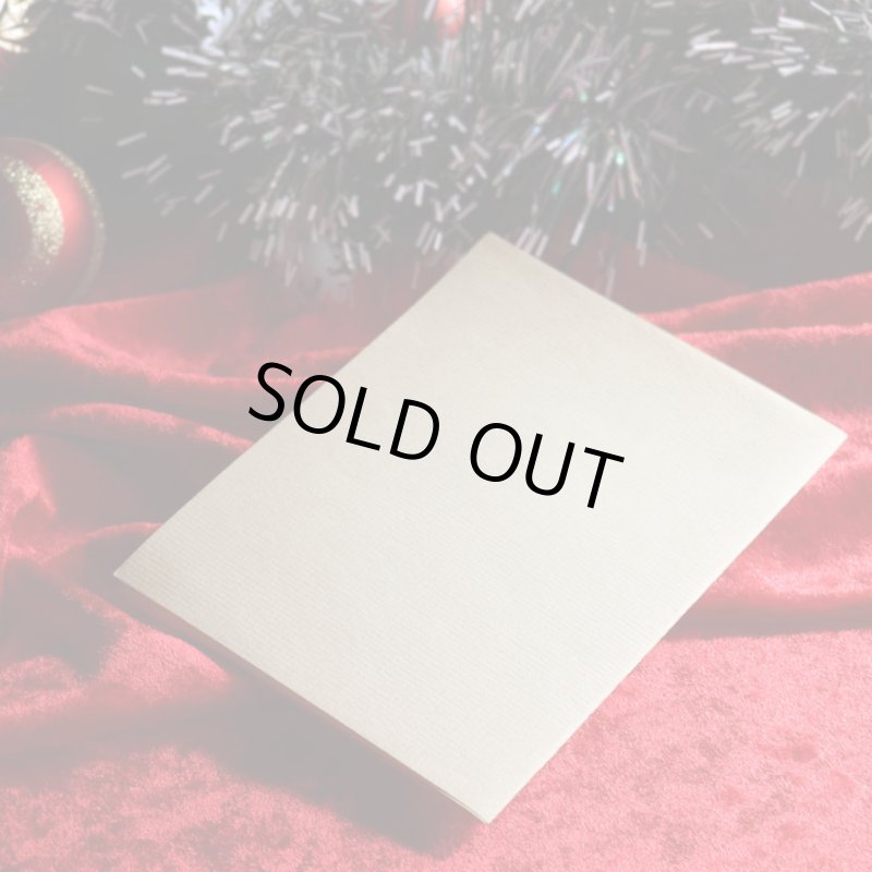 アンティーククリスマスカード｜2人の女の子とクリスマスツリー・黒猫アンティークカード