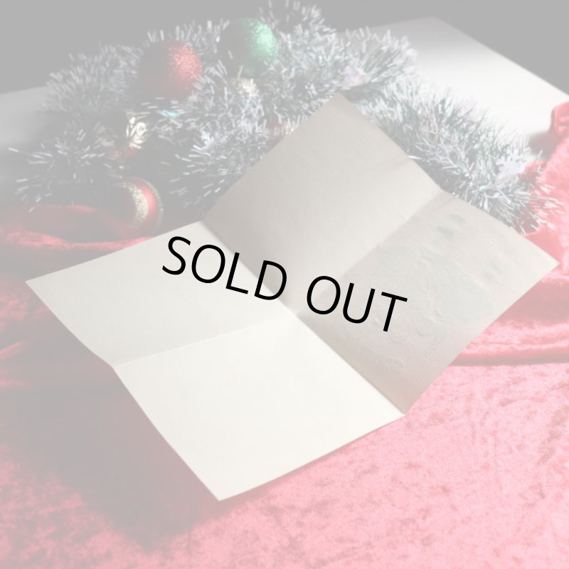 アンティーククリスマスカード｜2人の女の子とクリスマスツリー・黒猫アンティークカード