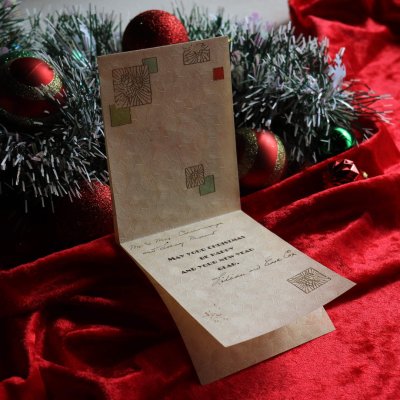 画像2: USAヴィンテージ1940年代紙ものクリスマスカード｜ユレタイドグリーティングカードアンティーク