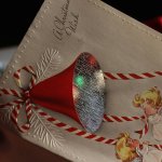 アンティーククリスマスカード紙もの｜ジングルベルを飾る天使達1940年代ヴィンテージカード
