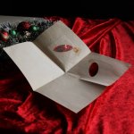 アンティーククリスマスカード紙もの｜ジングルベルを飾る天使達1940年代ヴィンテージカード