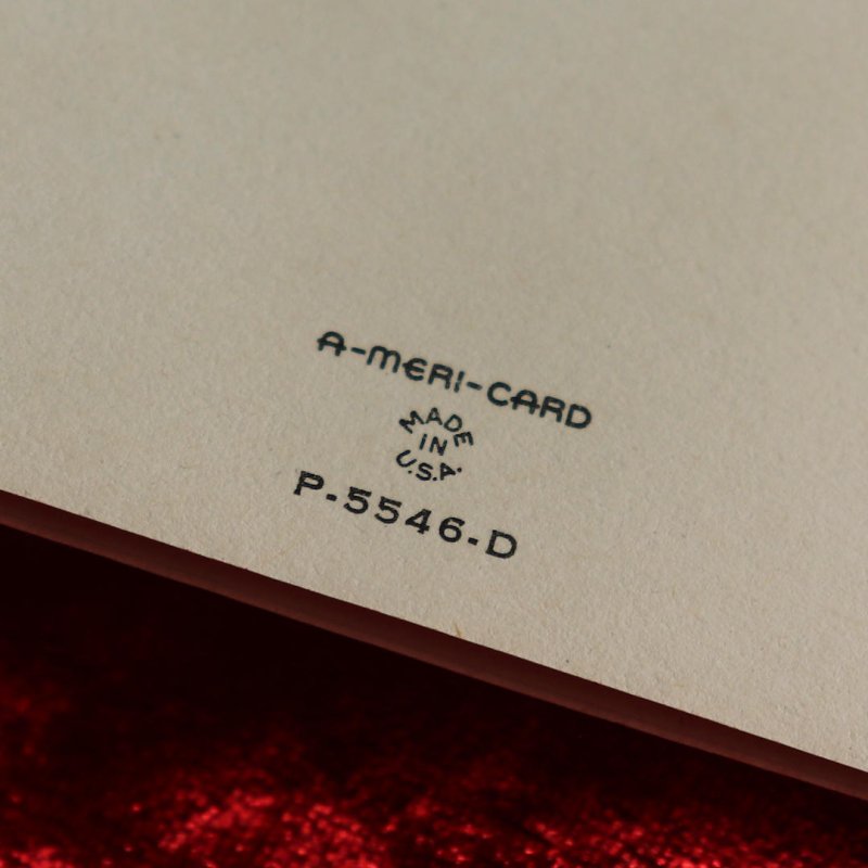 アンティーククリスマスカード紙もの|子羊とソリに乗る天使アンティーク1940年代