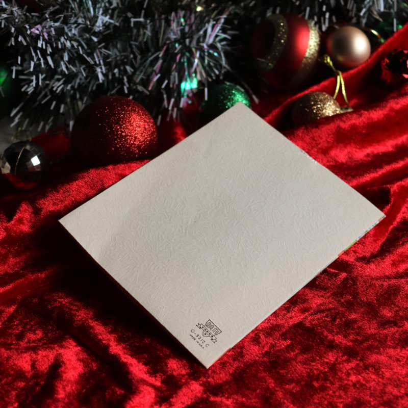 アンティーククリスマスカード紙もの|2羽の青い小鳥とグリーティングカード1940年代