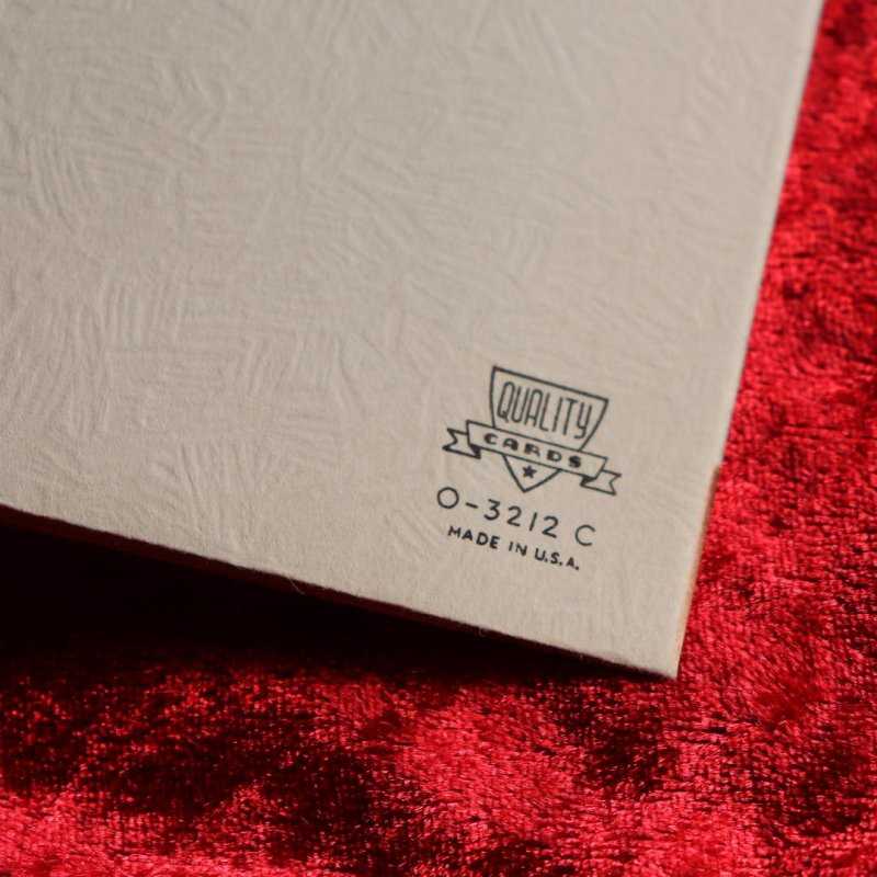 アンティーククリスマスカード紙もの|2羽の青い小鳥とグリーティングカード1940年代