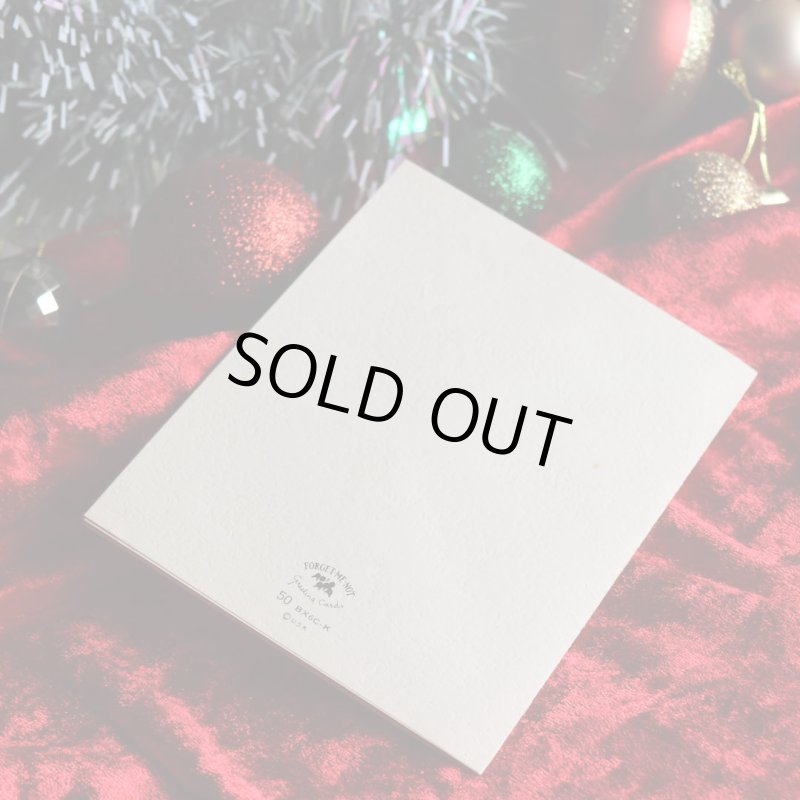 アンティーククリスマスカード紙もの｜キャンドルに灯りをつける天使1940年代