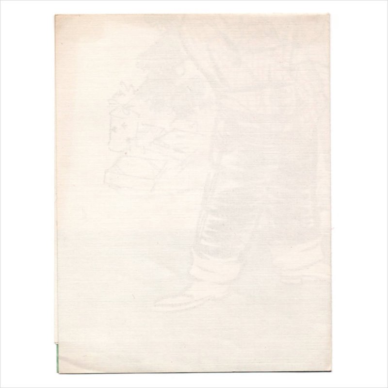 アンティーククリスマスカード紙もの｜クリスマスのメッセージに悩む男の子天使1960年代