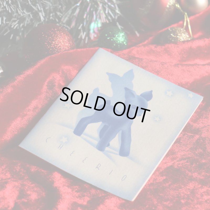 アンティーククリスマスカード紙もの｜星屑とバンビのメリークリスマスCHEERIO1950年代