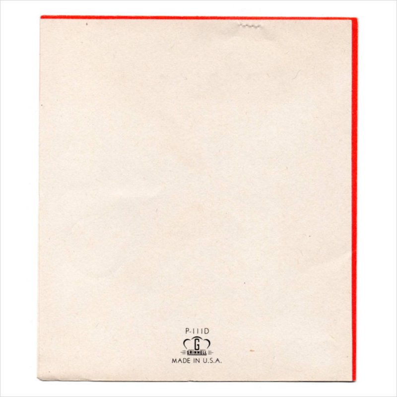 アンティーククリスマスカード紙もの｜スケートを楽しむ男の子と女の子のスノーマン1940年代