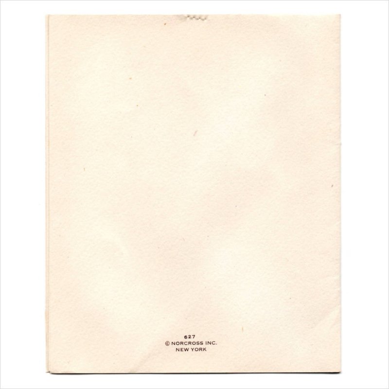 アンティーククリスマスカード紙もの｜教会で祈る男の子と女の子1940年代