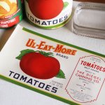 アンティーク紙ものエフェメラ｜USAヴィンテージトマト缶ラベル印刷UL EAT MORE TOMATOES