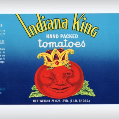 画像2: 1940年代紙もの｜ヴィンテージトマト缶ラベル印刷INDIANA KING TOMATOES