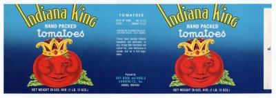 画像3: 1940年代紙もの｜ヴィンテージトマト缶ラベル印刷INDIANA KING TOMATOES