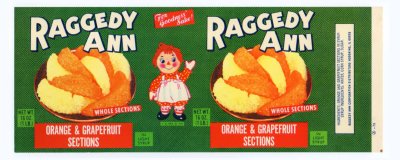 画像2: レプリカ紙ものヴィンテージスタイルオレンジ&グレープフルーツ缶詰ラベル｜ラガディーアン・カントリー