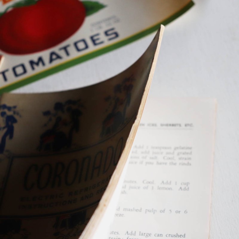 1940年代USAヴィンテージCORONADO社製冷蔵庫の取扱説明書&レシピブック|アンティーク紙もの冊子