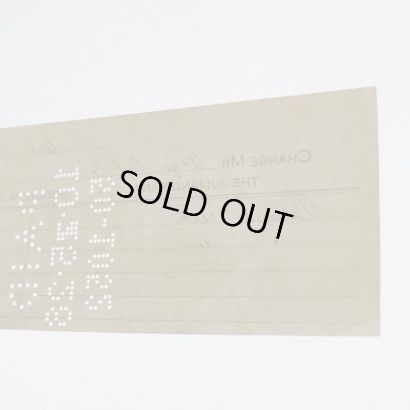 1920年代USAアンティーク紙ものCHARGE小切手｜THE JULIAND BANK N.Y.