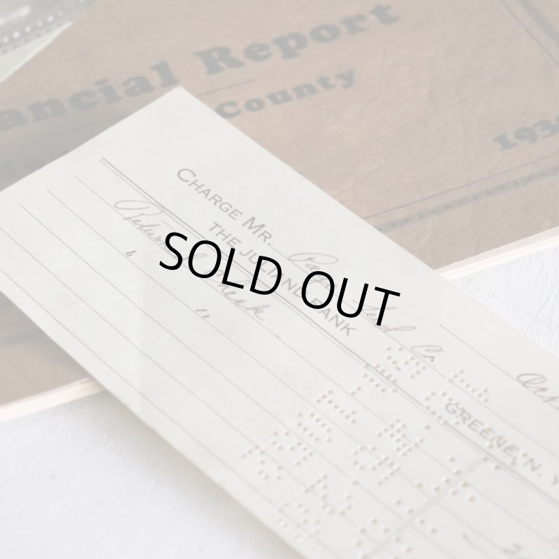 1920年代USAアンティーク紙ものCHARGE小切手｜THE JULIAND BANK N.Y.