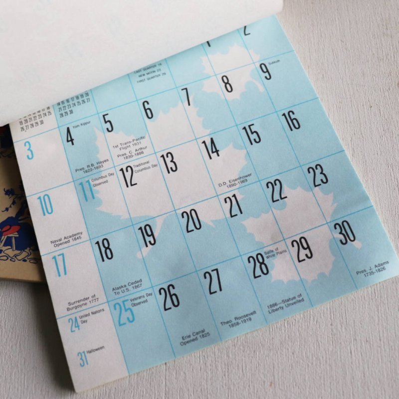 1970年代USAヴィンテージアドバタイジングカレンダーFIRST FEDERAL SAVINGS銀行|200年創立記念