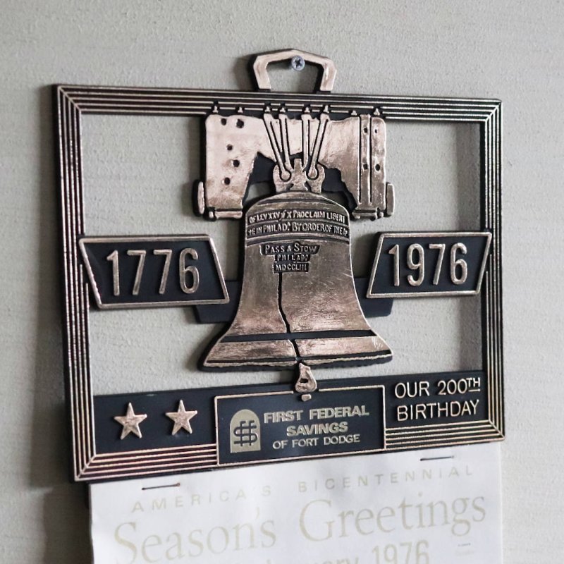 1970年代USAヴィンテージアドバタイジングカレンダーFIRST FEDERAL SAVINGS銀行|200年創立記念