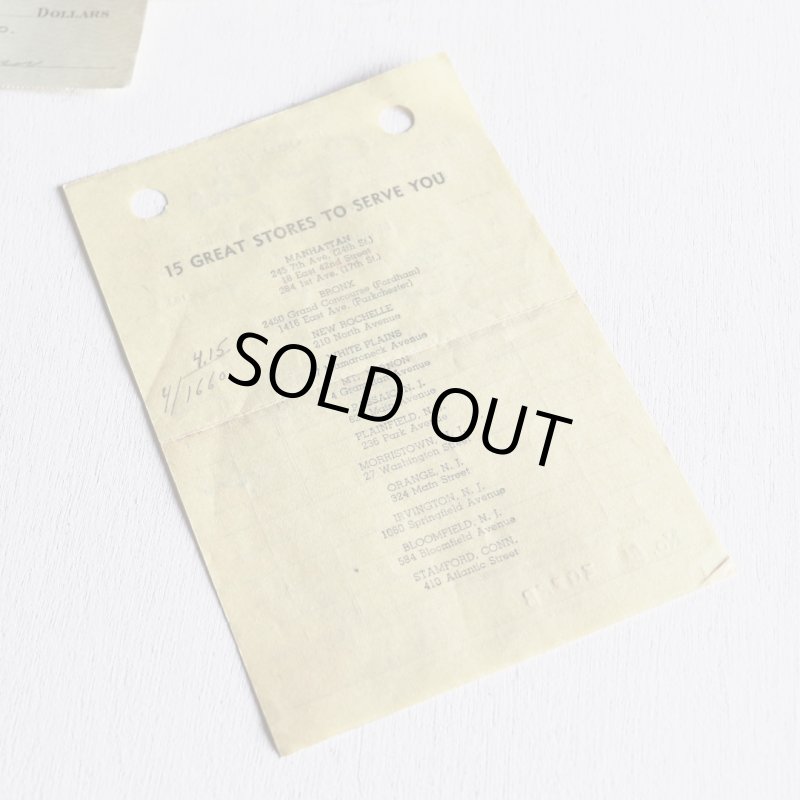 1950年代USAヴィンテージ紙ものCamera Craft領収書39768｜アンティークエフェメラ