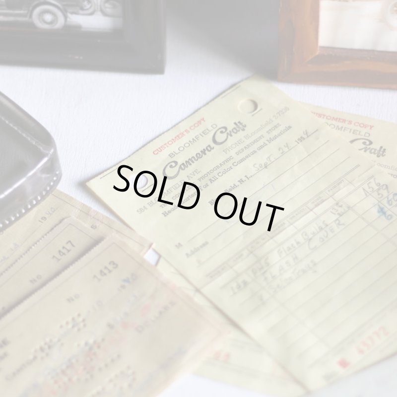 1950年代USAヴィンテージ紙ものCamera Craft領収書39768｜アンティークエフェメラ