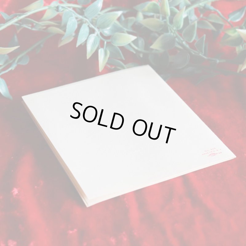 USAヴィンテージ1960年代紙ものクリスマスカード｜雪景色と教会へ向かう人々アンティークグリーティング