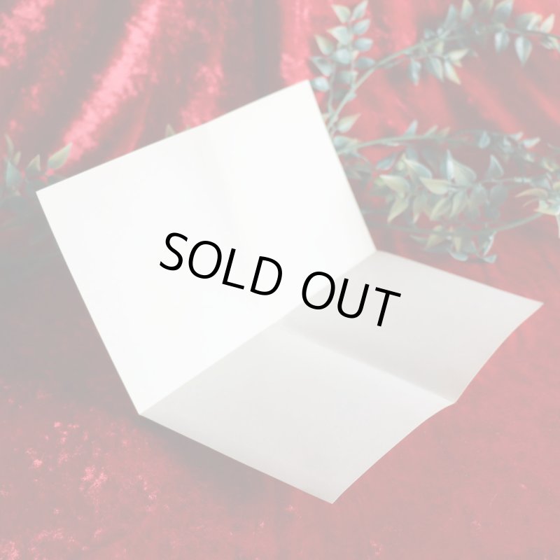 USAヴィンテージ1960年代紙ものクリスマスカード｜雪景色と教会へ向かう人々アンティークグリーティング