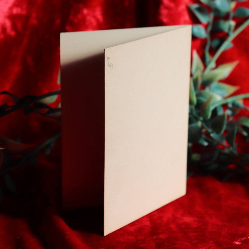 USAヴィンテージ1950年代紙ものクリスマスカード|ブルーバード(るりつぐみ)と冬景色アンティークグリーティング