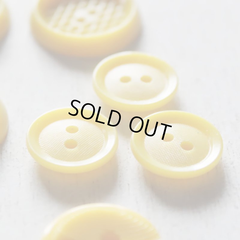 画像4: USAヴィンテージソーイングボタン黄色｜プラスティック・ベークライト・イエロー14個 (4)