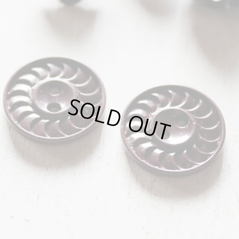 画像3: USAヴィンテージソーイングボタン茶色｜プラスティック・ベークライト・ブラウン24個 (3)