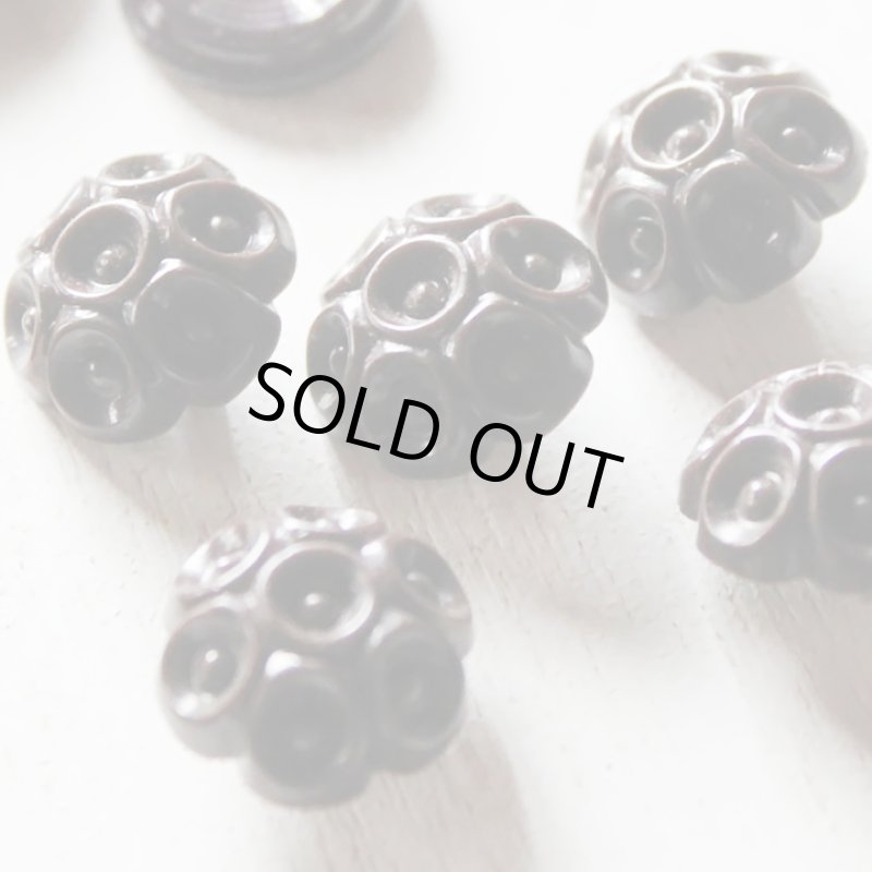 画像7: USAヴィンテージソーイングボタン茶色｜プラスティック・ベークライト・ブラウン24個 (7)