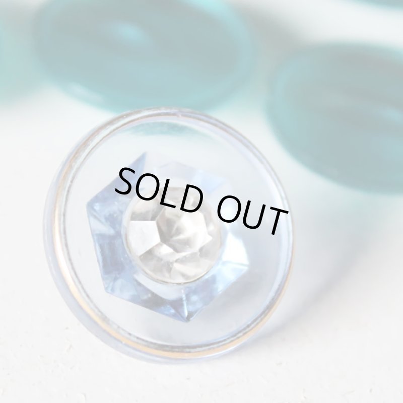 画像10: USAヴィンテージソーイングボタン水色｜プラスティック・ベークライト・ライトブルー28個 (10)