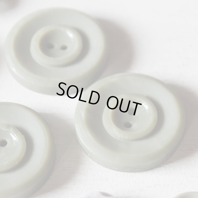 画像6: USAヴィンテージソーイングボタン・グレー｜プラスティック・ベークライト・灰色16個 (6)