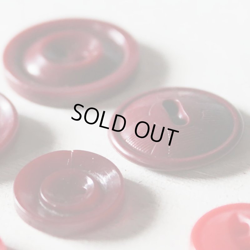 画像6: USAヴィンテージソーイングボタン・赤｜プラスティック・ベークライト・レッド35個 (6)