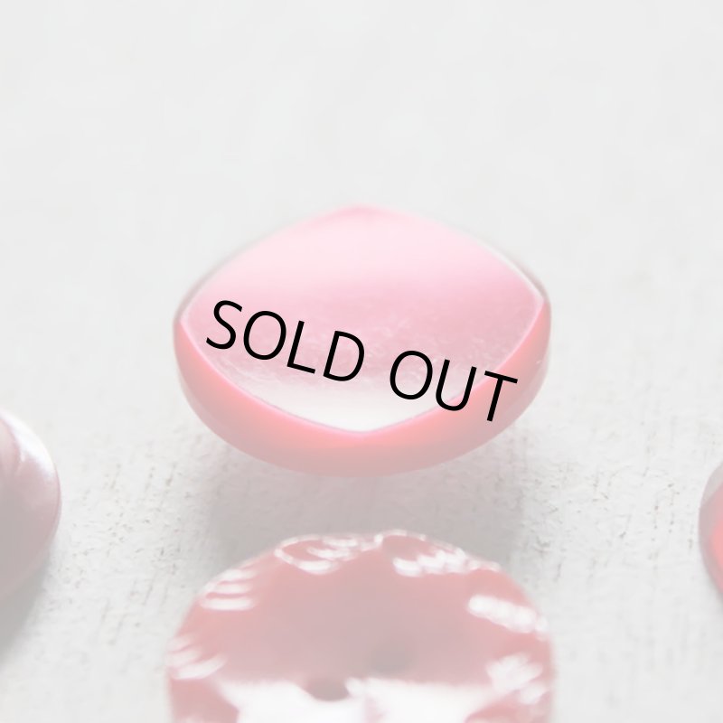 画像13: USAヴィンテージソーイングボタン・赤｜プラスティック・ベークライト・レッド35個 (13)