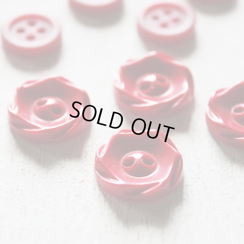 画像16: USAヴィンテージソーイングボタン・赤｜プラスティック・ベークライト・レッド35個 (16)