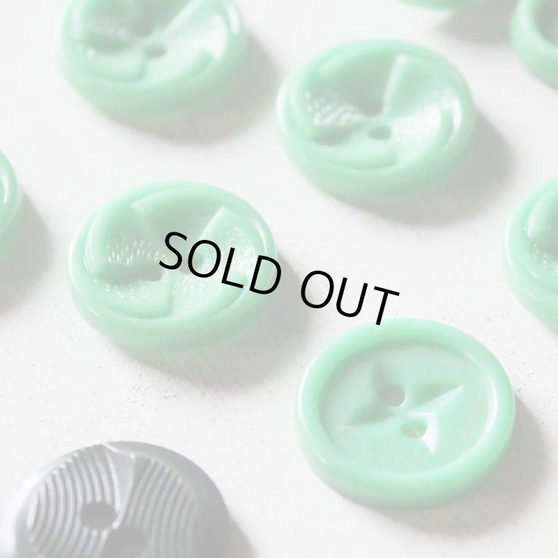 画像15: USAヴィンテージソーイングボタングリーン｜プラスティック・ベークライト・緑42個 (15)