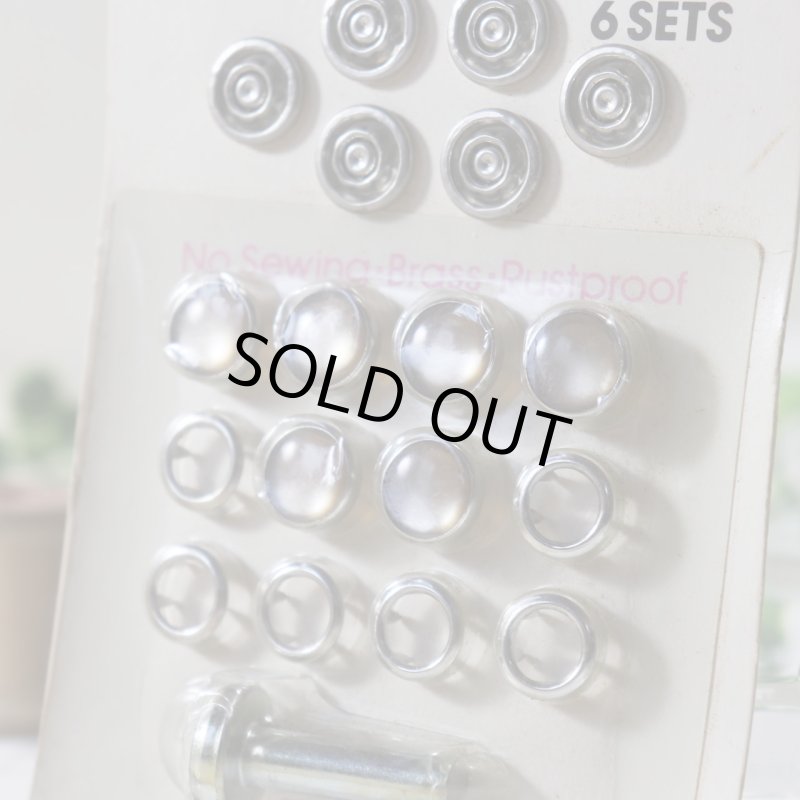 USAヴィンテージスナップボタンシート｜デッドストック裁縫用品・手芸小物ファスナー