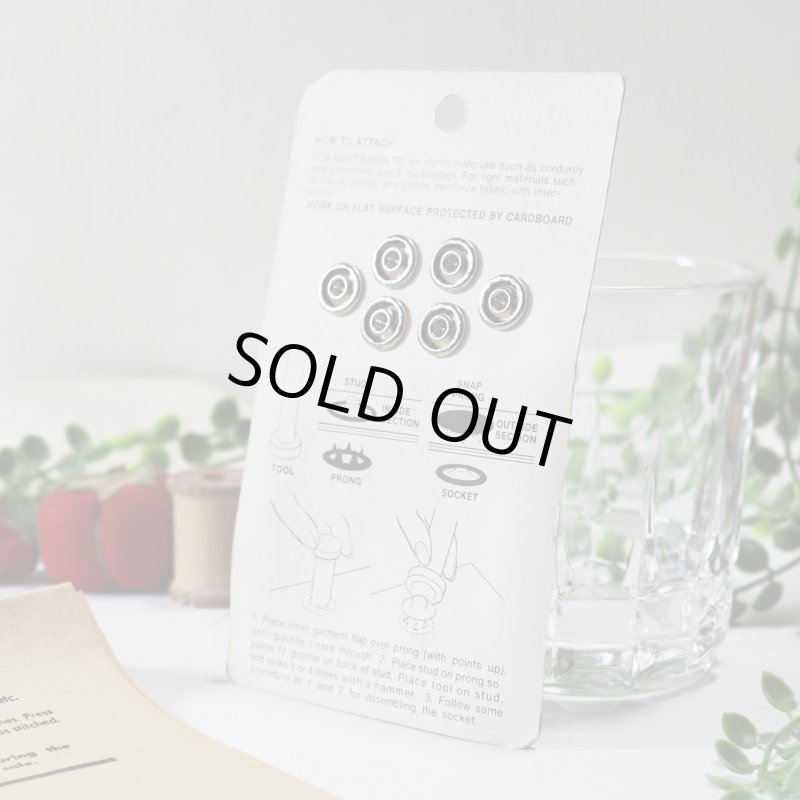 USAヴィンテージスナップボタンシート｜デッドストック裁縫用品・手芸小物ファスナー