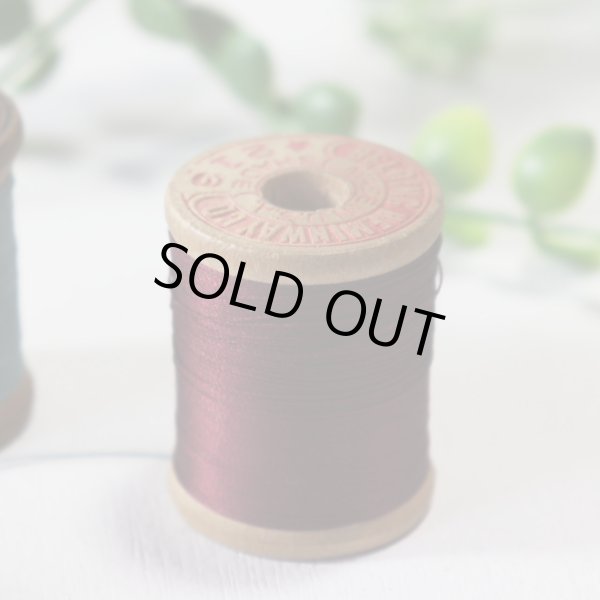 2個セット】USAヴィンテージ木製スプール糸巻きWood Spool・赤＆水色