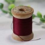 【2個セット】USAヴィンテージ木製スプール糸巻きBelding Corticelli Wood Spool・赤ピンク｜コットン糸・アンティークソーイング裁縫雑貨