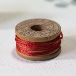 【2個セット】USAヴィンテージ木製スプール糸巻きRICHARDSON Wood Spool薄型｜アンティークソーイング裁縫雑貨