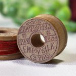 【2個セット】USAヴィンテージ木製スプール糸巻きRICHARDSON Wood Spool薄型｜アンティークソーイング裁縫雑貨