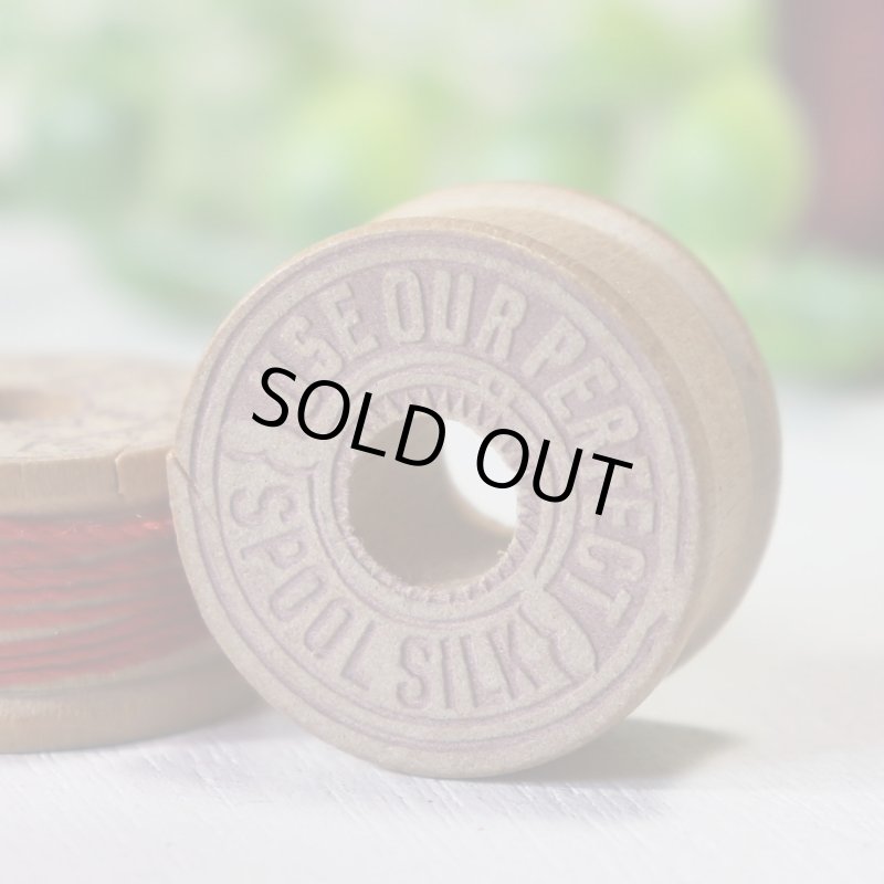 【2個セット】USAヴィンテージ木製スプール糸巻きRICHARDSON Wood Spool薄型｜アンティークソーイング裁縫雑貨